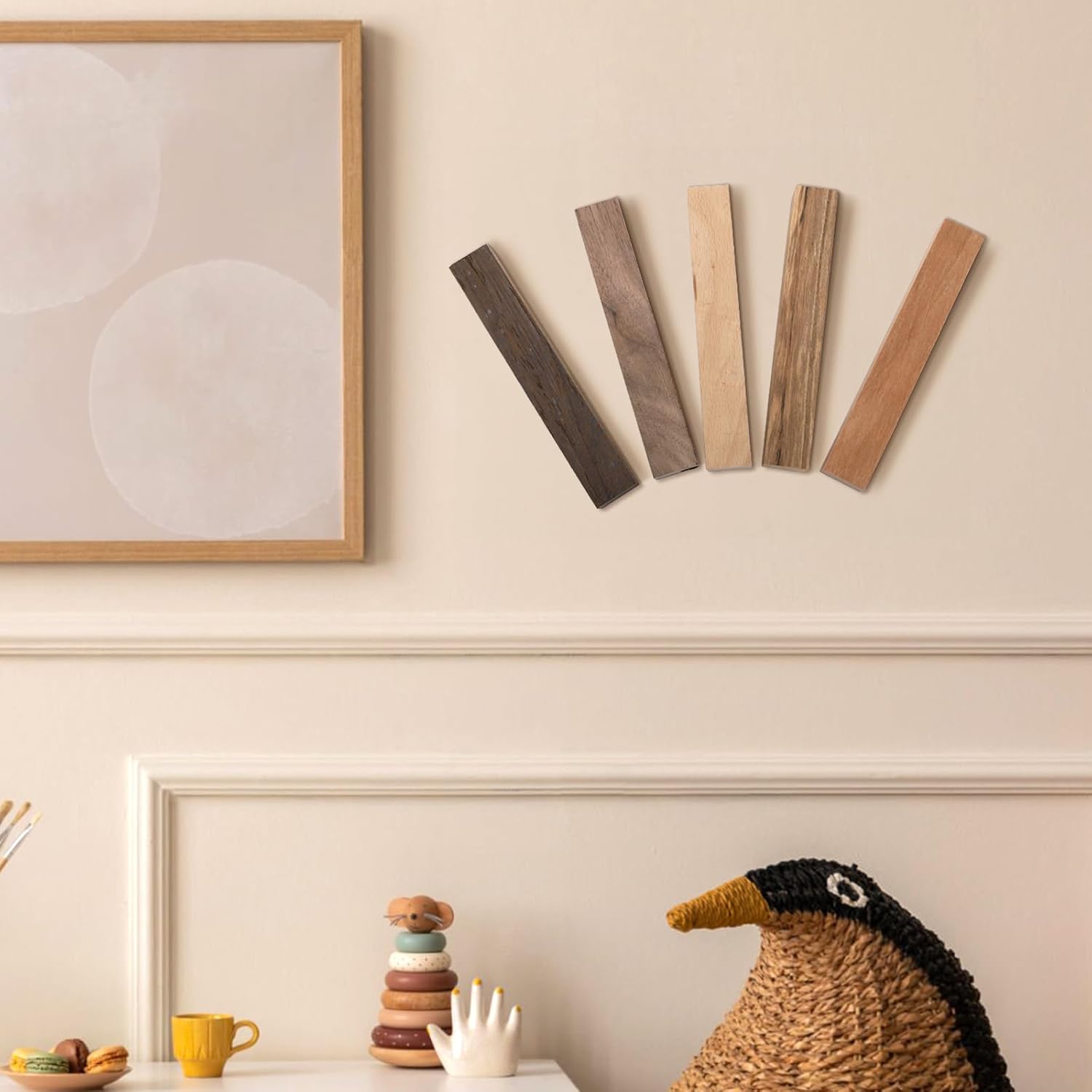 10 Pack Exotic Wood Pen Blanks, Wood Blanks for Pen Turning, Unfinished Carving Blocks, Hard Woodcarving Block for Pen Making Supplies DIY Crafts Gifts, Easy to Drill, 5'' x 3/4'' - Image 7