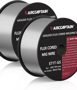 ARCCAPTAIN Flux Core Welding Wire .030", E71T-GS Mig Welding Wir 2-Pound X 2 Spool Gasless Mild Carbon Steel Compatible With Lincoln Miller Forney Harbor Welder, Pack of 2